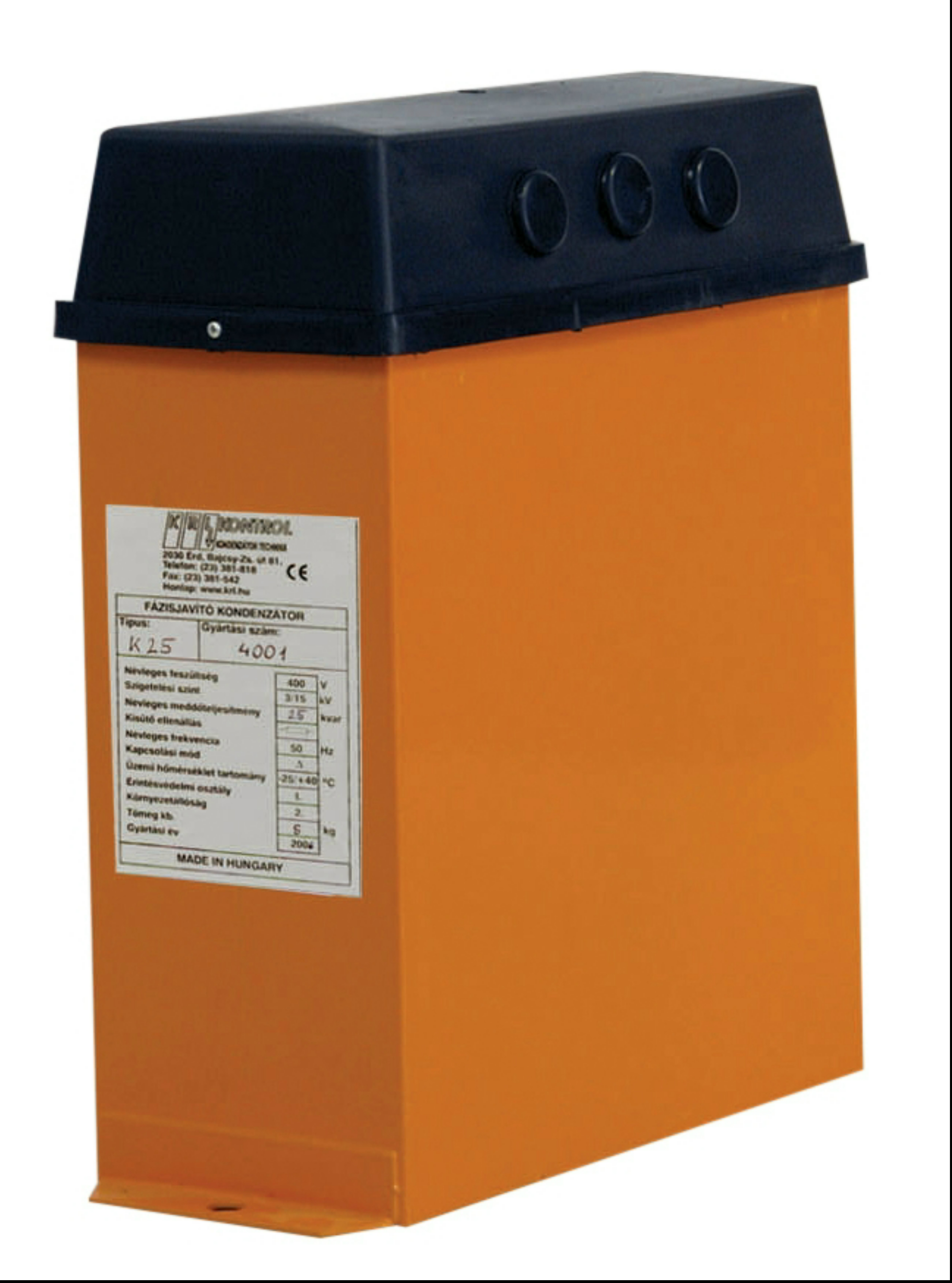 Kondenzátor K    7.5 kvar 400V IP54